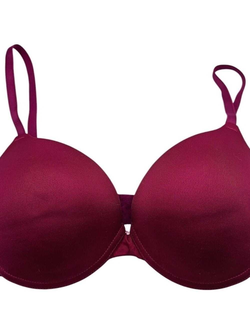 Vintage Y2K SO Intimates Womens Sz 36C Classic T Shirt Bra Dark Pink Padded
